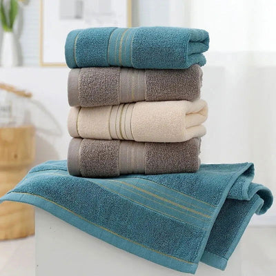 34*70CM Pure Cotton Towel Single Pack 100G Bathroom Household Thick Soft Towel Three Colors Do Not Fade - Slobuy