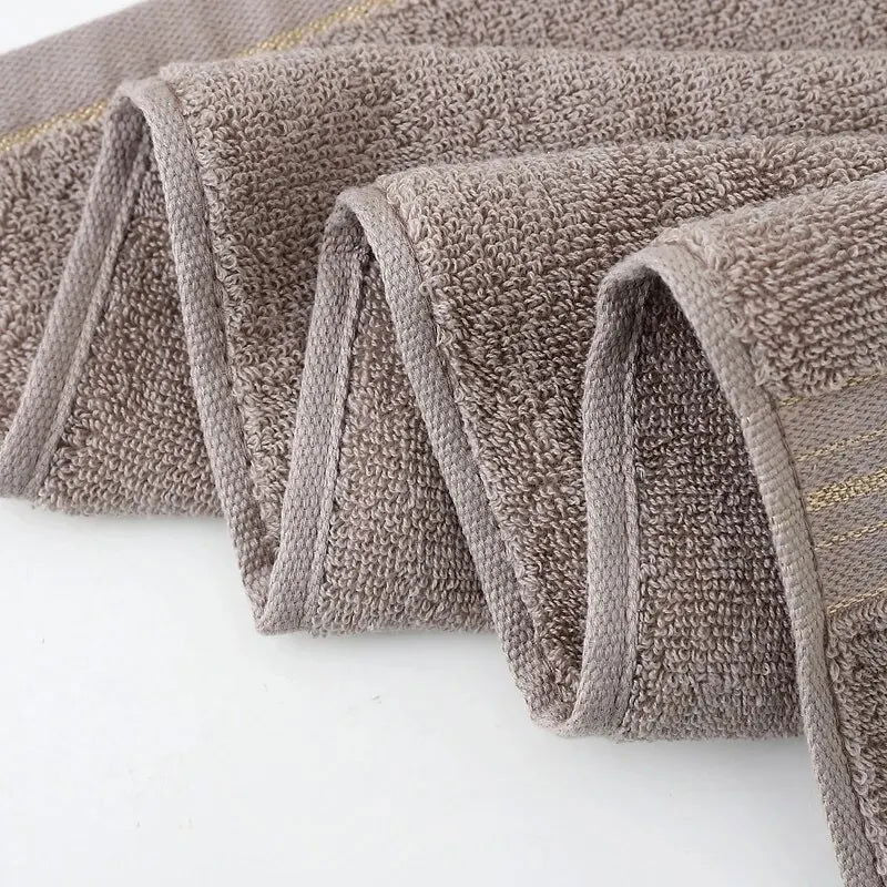 34*70CM Pure Cotton Towel Single Pack 100G Bathroom Household Thick Soft Towel Three Colors Do Not Fade - Slobuy