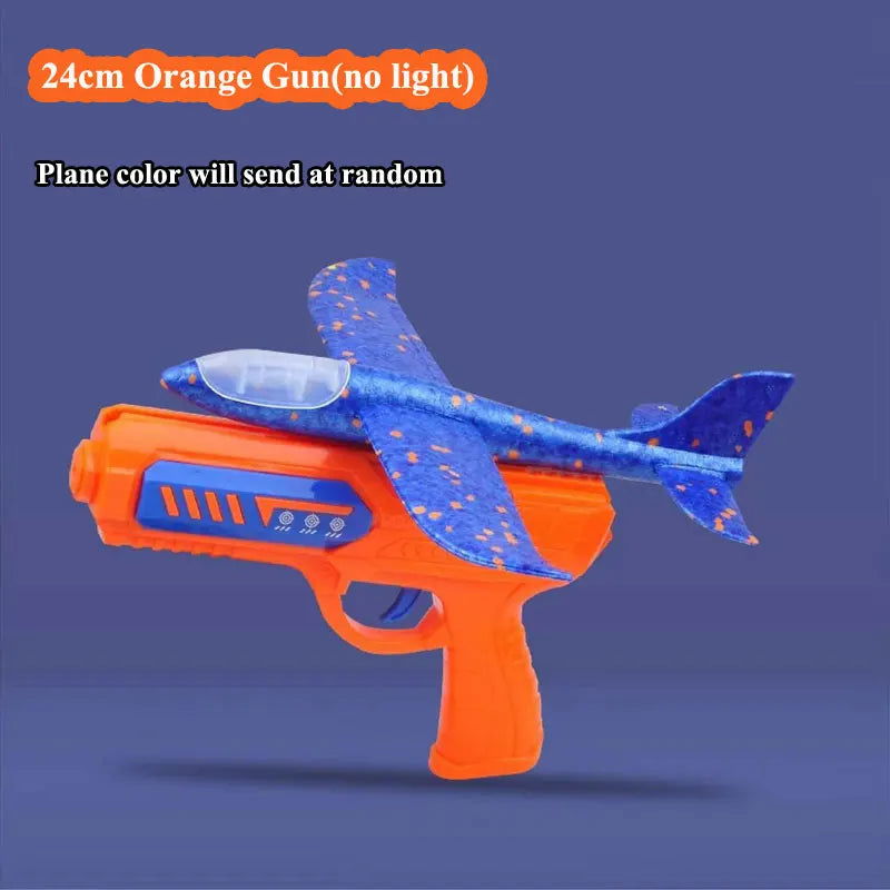 Kids 24/34cm Foam Plane Launcher Outdoor Toy for Boys Sport Catapult Game Children Girl Birthday Xmas Gifts - Slobuy