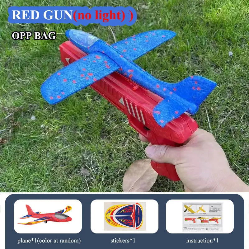 Kids 24/34cm Foam Plane Launcher Outdoor Toy for Boys Sport Catapult Game Children Girl Birthday Xmas Gifts - Slobuy
