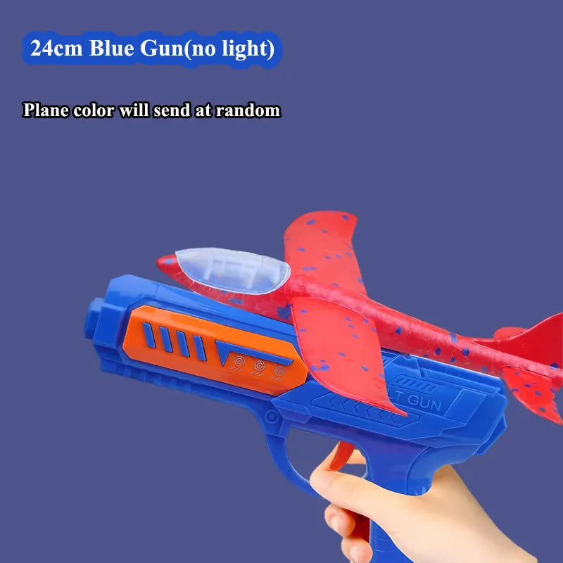 Kids 24/34cm Foam Plane Launcher Outdoor Toy for Boys Sport Catapult Game Children Girl Birthday Xmas Gifts - Slobuy