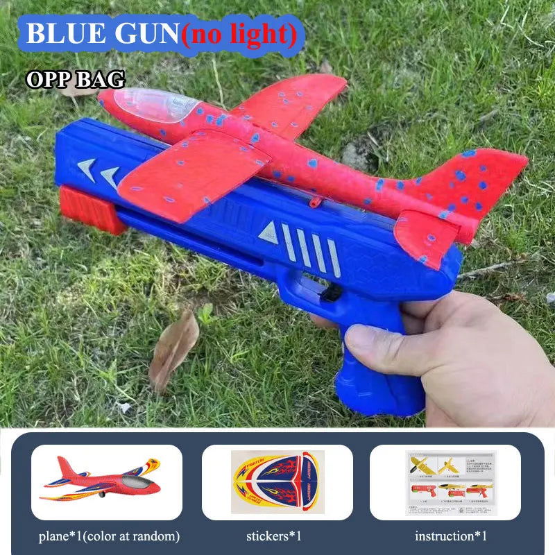 Kids 24/34cm Foam Plane Launcher Outdoor Toy for Boys Sport Catapult Game Children Girl Birthday Xmas Gifts - Slobuy