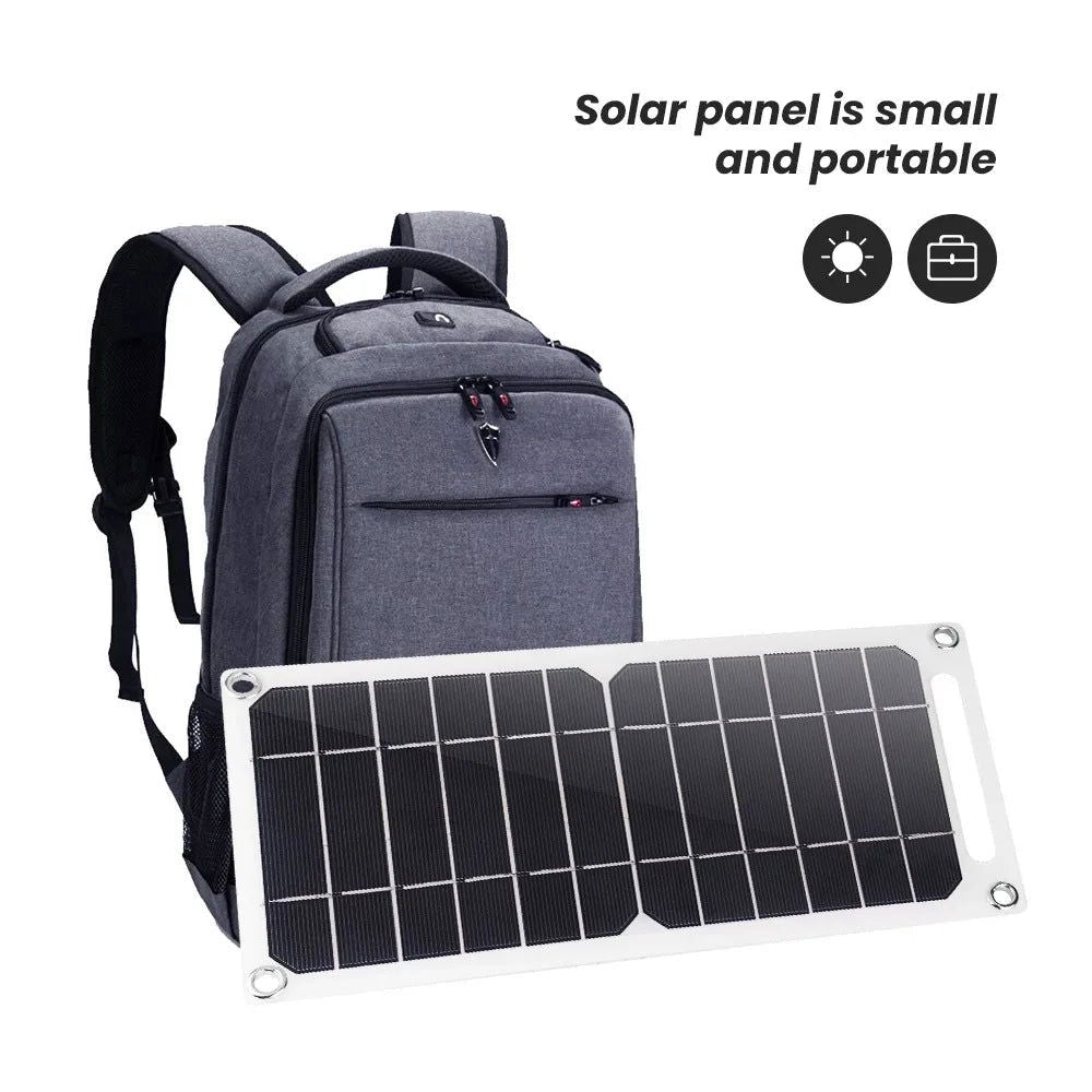 35W Solar Panel With USB Waterproof Outdoor Hiking And Camping Portable Battery Mobile Phone Charging Bank Charging Panel 6.8V - Slobuy