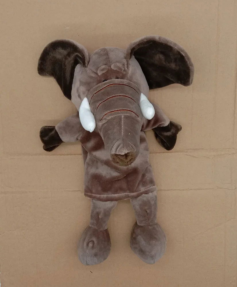35cm Cartoon Animal Hand Puppet Parent-child Game Doll Lion Elephant Pig Appease Toys Birthday Gifts For Children - Slobuy