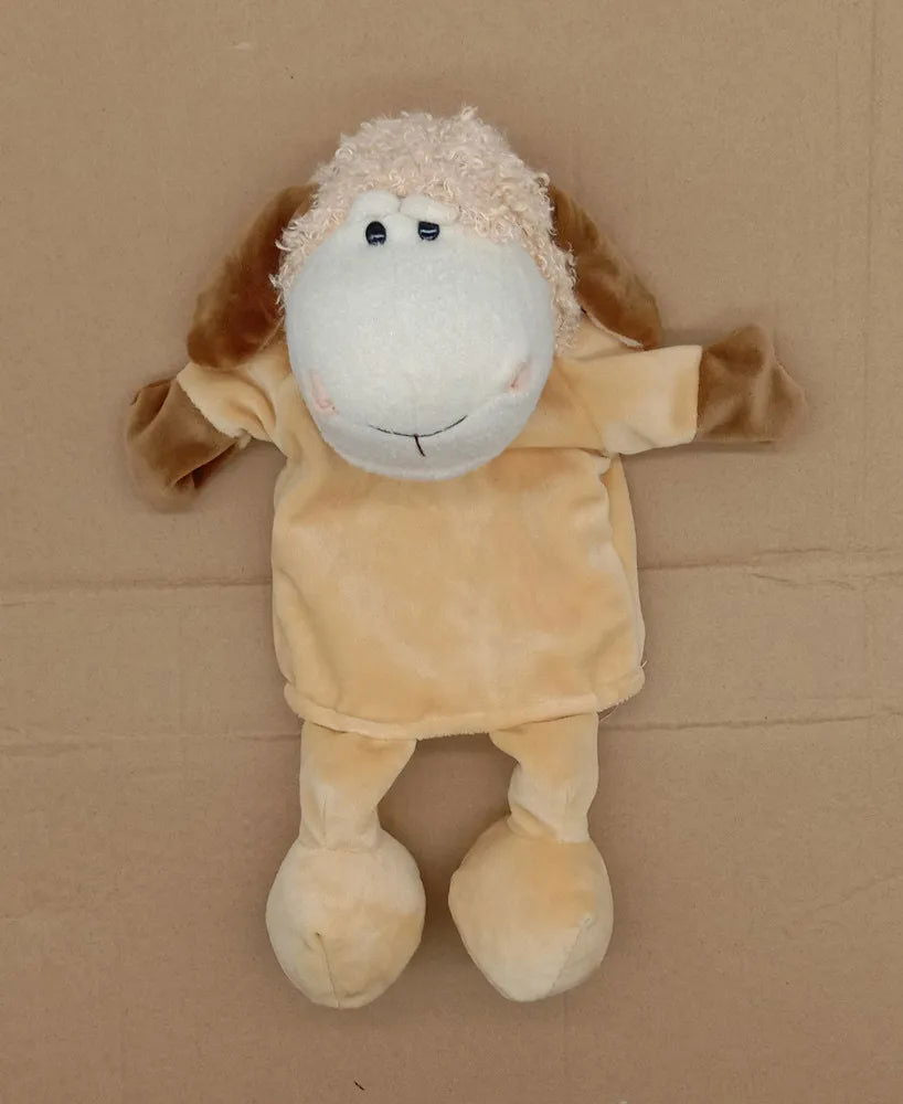 35cm Cartoon Animal Hand Puppet Parent-child Game Doll Lion Elephant Pig Appease Toys Birthday Gifts For Children - Slobuy