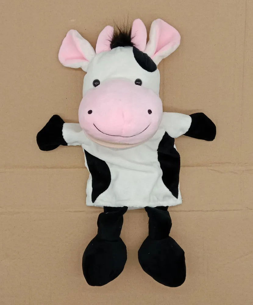 35cm Cartoon Animal Hand Puppet Parent-child Game Doll Lion Elephant Pig Appease Toys Birthday Gifts For Children - Slobuy