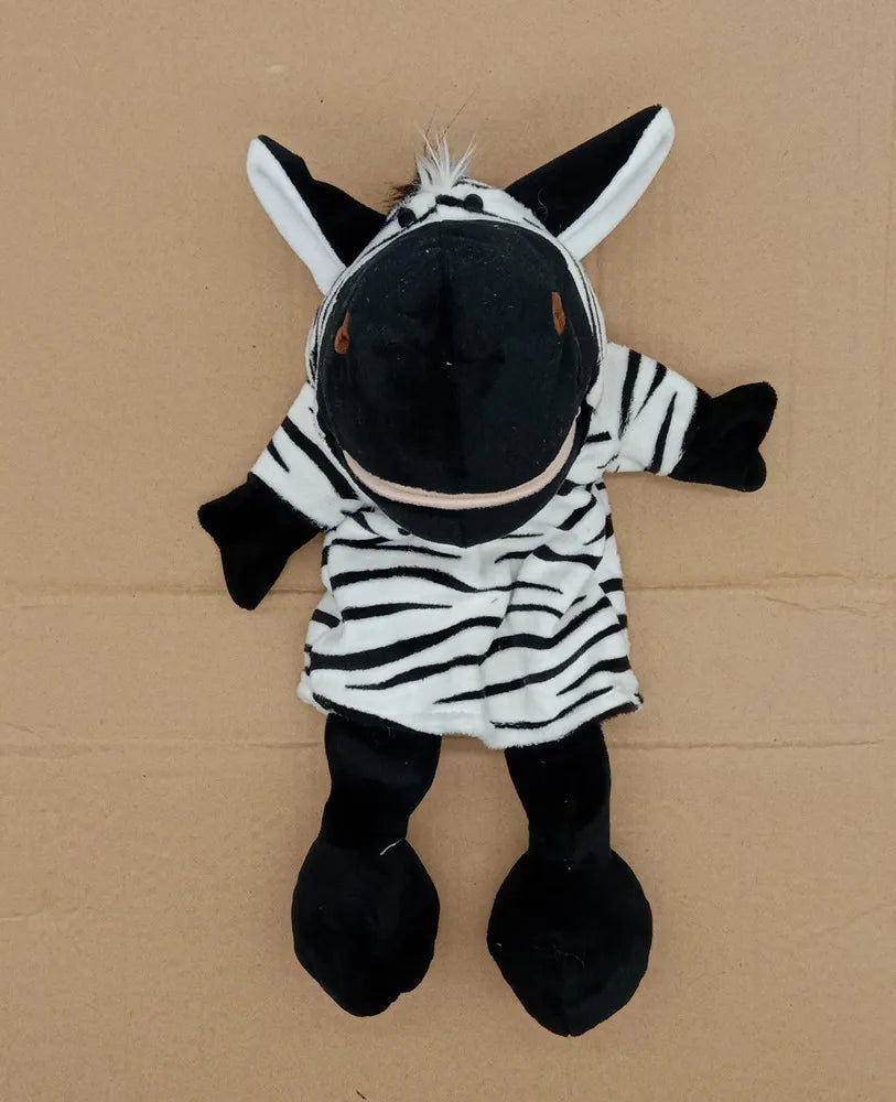 35cm Cartoon Animal Hand Puppet Parent-child Game Doll Lion Elephant Pig Appease Toys Birthday Gifts For Children - Slobuy