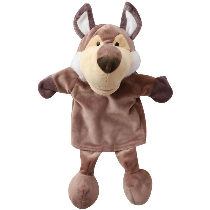 35cm Cartoon Animal Hand Puppet Parent-child Game Doll Lion Elephant Pig Appease Toys Birthday Gifts For Children - Slobuy