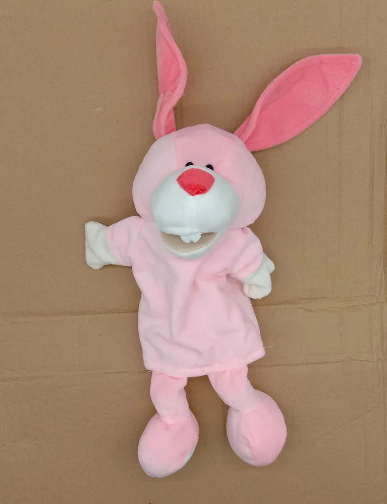 35cm Cartoon Animal Hand Puppet Parent-child Game Doll Lion Elephant Pig Appease Toys Birthday Gifts For Children - Slobuy