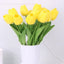 35cm White Tulip Simulation Feel Tulip Flower Home Decoration Ornaments Wedding Photography Props Fake Flowers 10pcs - Slobuy