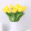 35cm White Tulip Simulation Feel Tulip Flower Home Decoration Ornaments Wedding Photography Props Fake Flowers 10pcs - Slobuy