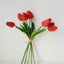 35cm White Tulip Simulation Feel Tulip Flower Home Decoration Ornaments Wedding Photography Props Fake Flowers 10pcs - Slobuy