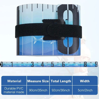 1Pcs Waterproof Fish Measuring Ruler 90cm/35in Foldable Fishing Measuring Tape Sticker Fishing Accessories Tackle Tool - Slobuy