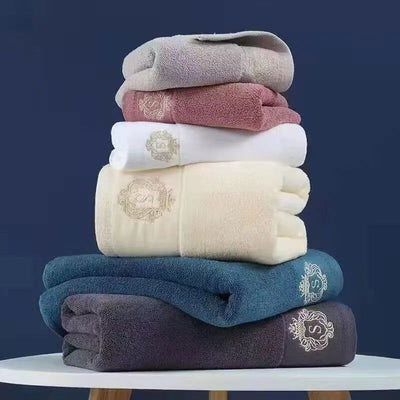 35×75cm 100% Cotton Face Towel Adults Baby Hand Embroidered Luxury Hand Face Bathroom Towel - Slobuy