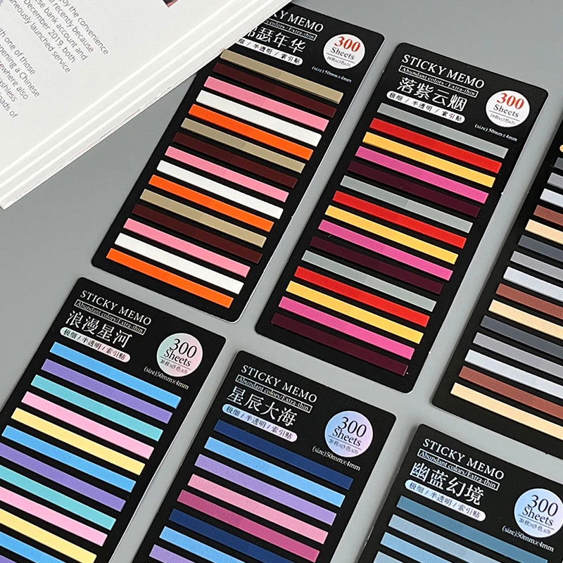 3600 Sheets Transparentes Sticky Notes Self-Adhesive Annotation  Read Books posted itBookmarks Tabs Notepad Aesthetic Stationery - Slobuy