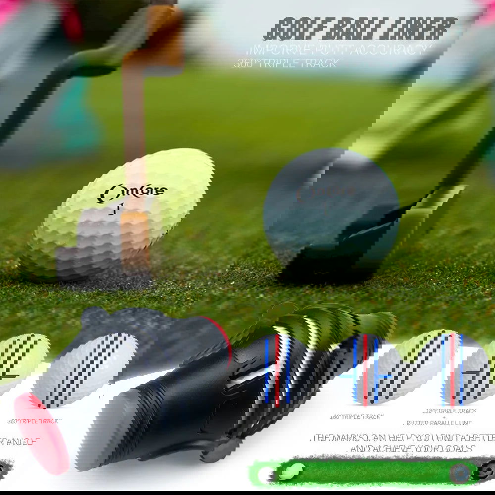 360 Degree Rotating Golf Ball Liner Marker Template Marker Pen Golf Putting Positioning Imporve Putt Accuracy Aids Golf Tools - Slobuy