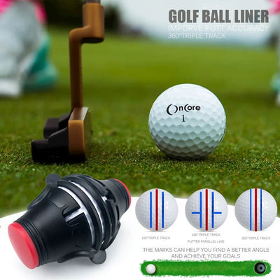 360 Degree Rotating Golf Ball Liner Marker Template Marker Pen Golf Putting Positioning Imporve Putt Accuracy Aids Golf Tools - Slobuy