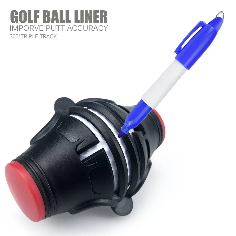 360 Degree Rotating Golf Ball Liner Marker Template Marker Pen Golf Putting Positioning Imporve Putt Accuracy Aids Golf Tools - Slobuy
