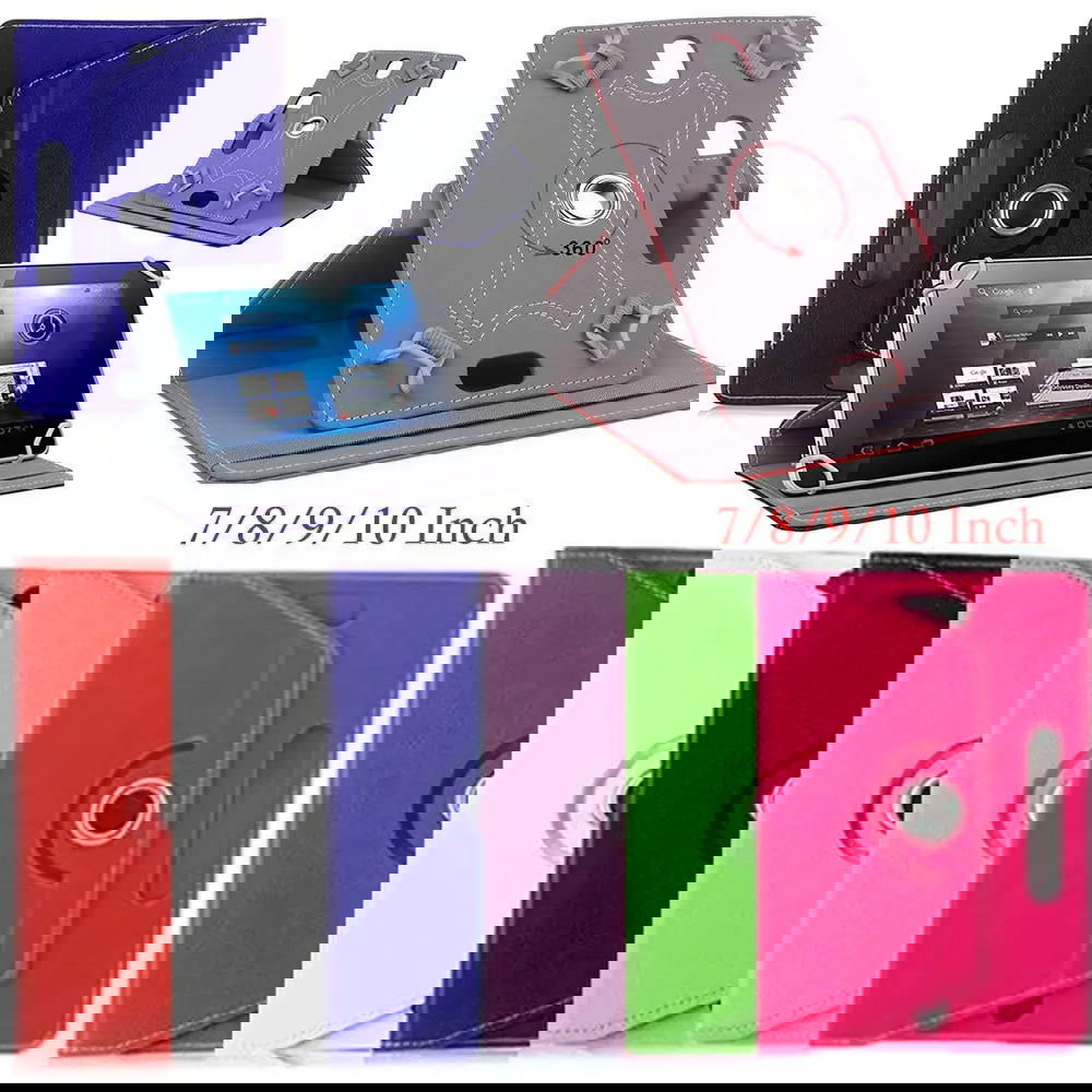 360 Degree Rotating Universal Tablet Case PU Leather Cover For Samsung Galaxy Tab 7 8 9 10.1 inch Android Tablet PC - Slobuy