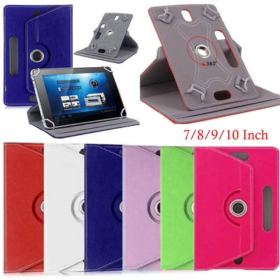 360 Degree Rotating Universal Tablet Case PU Leather Cover For Samsung Galaxy Tab 7 8 9 10.1 inch Android Tablet PC - Slobuy