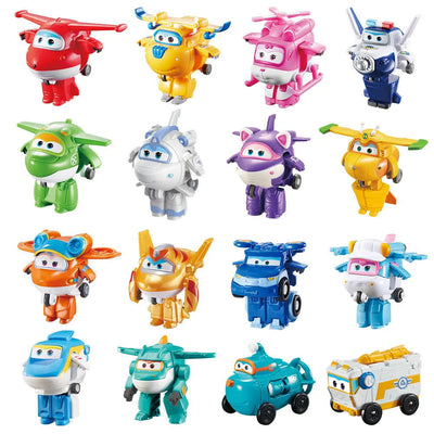 36 Types Super Wings 2" Scale Mini Transforming Anime Deformation Plane Robot Action Figures Transformation Toys For Kids Gifts - Slobuy