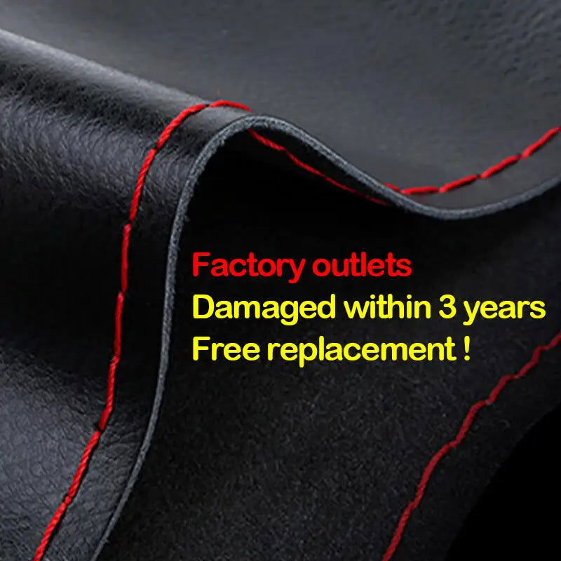 38cm 15inch Car Steering Wheel Braid Cover Artificial leather Needles And Thread Soft Non-slip Auto Interior Accessories Kits - Slobuy