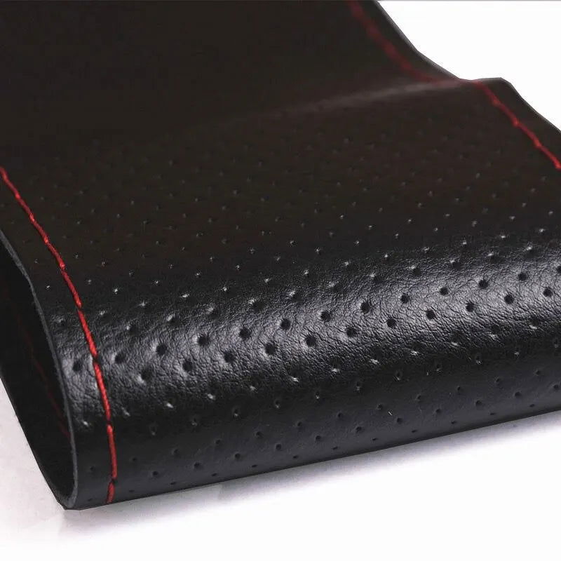 38cm DIY Car Steering Wheel Cover Fiber Leather Thread Artificial Leather Car Covers Suite Auto Accessories - Slobuy
