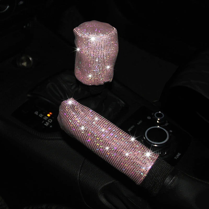 Car Steering Wheel Cover Elastic Handle Cover colorful bronzing Universal 37/38cm Diamond BlingBling steering wheel accessories - Slobuy