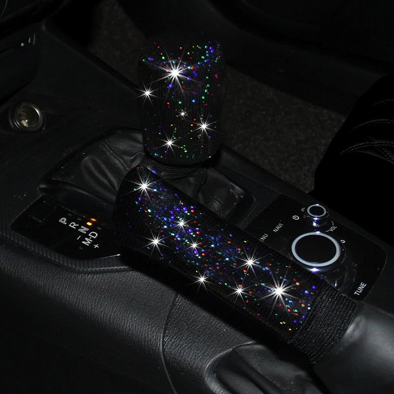 Car Steering Wheel Cover Elastic Handle Cover colorful bronzing Universal 37/38cm Diamond BlingBling steering wheel accessories - Slobuy