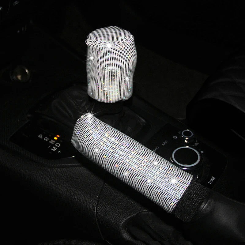 Car Steering Wheel Cover Elastic Handle Cover colorful bronzing Universal 37/38cm Diamond BlingBling steering wheel accessories - Slobuy