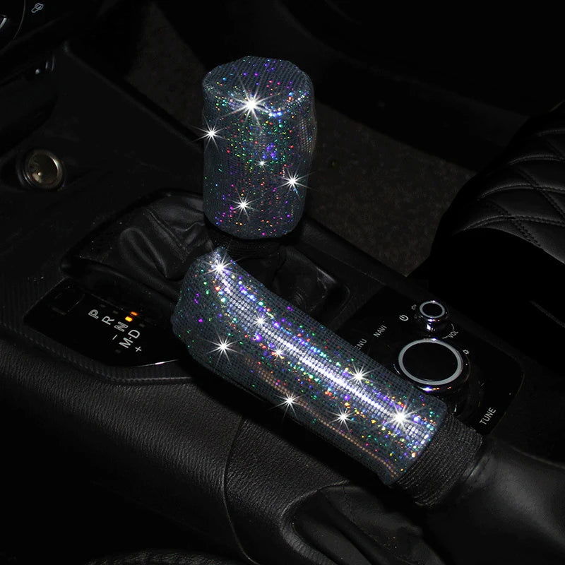 Car Steering Wheel Cover Elastic Handle Cover colorful bronzing Universal 37/38cm Diamond BlingBling steering wheel accessories - Slobuy