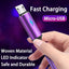 3A Fast Charging USB Micro Cable Data Cable Charger Cord for Samsung Xiaomi Phone Accessories LED Indicator Usb Cable - Slobuy