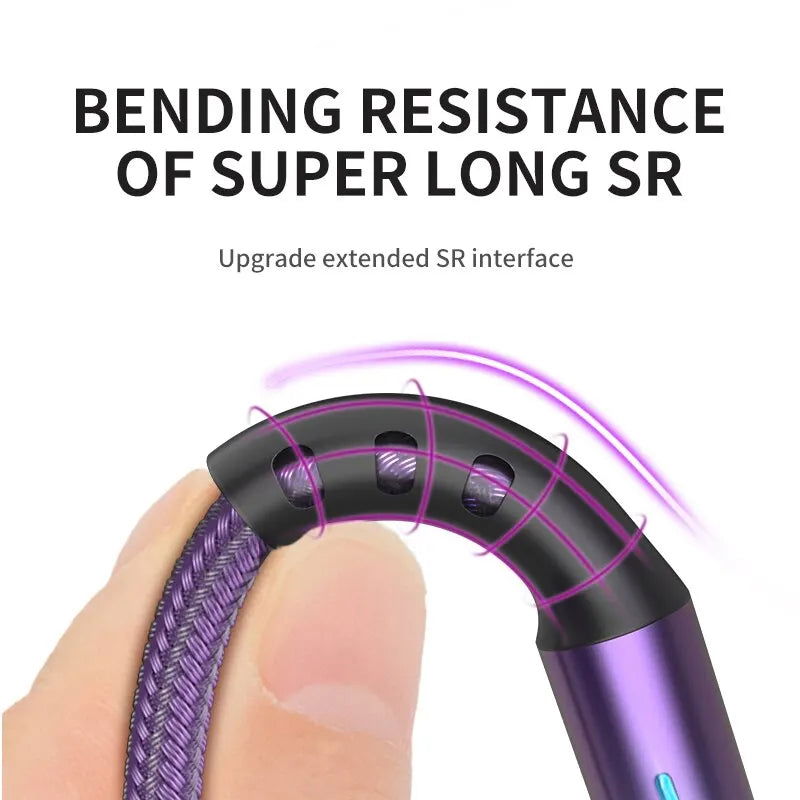 3A Fast Charging USB Micro Cable Data Cable Charger Cord for Samsung Xiaomi Phone Accessories LED Indicator Usb Cable - Slobuy