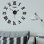 3D Acrylic Digital Wall Clock Roman Numerals Design Mirror Wall Clock Fashion Large Round Wall Clock DIY Self Adhesive Clocks - Slobuy