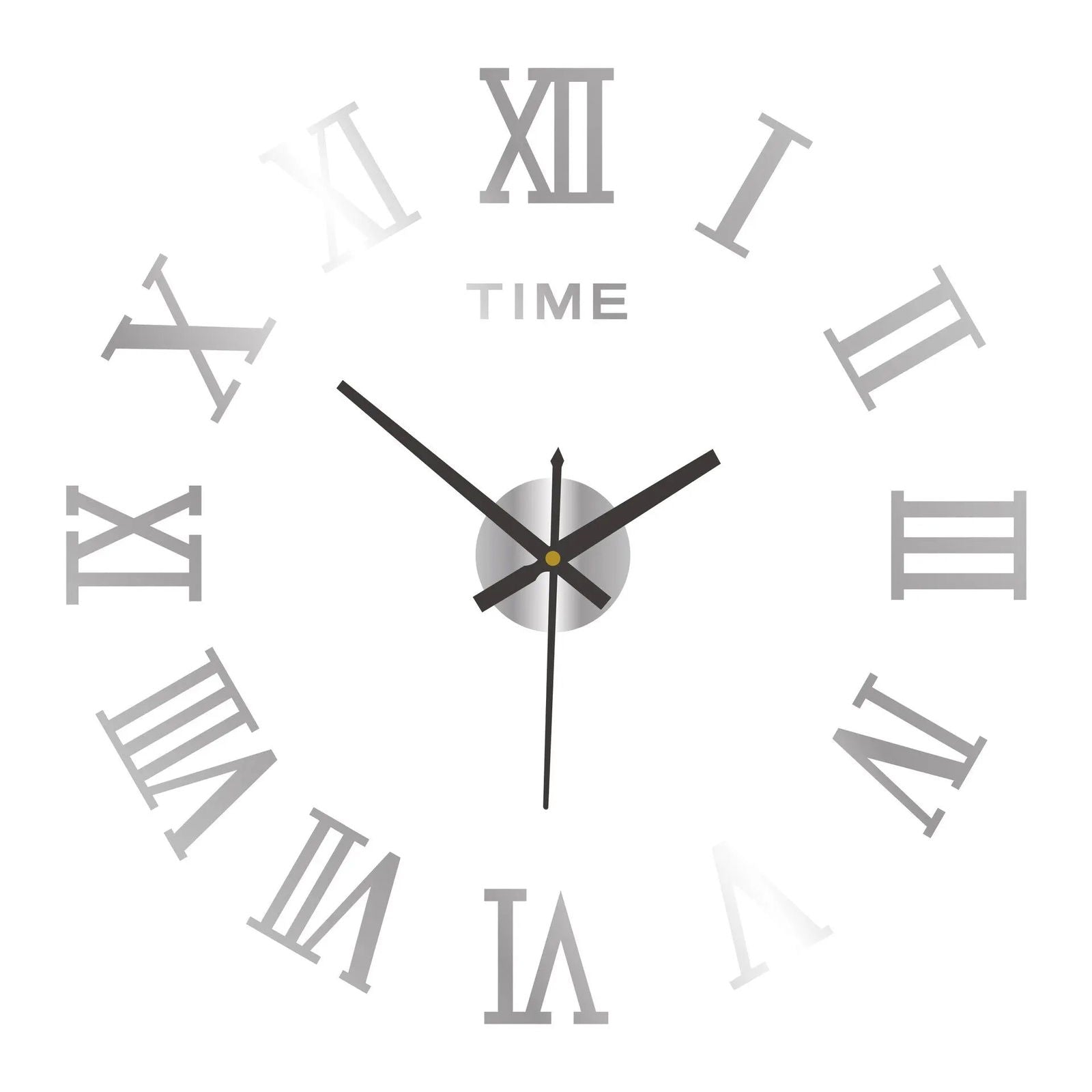 3D Acrylic Digital Wall Clock Roman Numerals Design Mirror Wall Clock Fashion Large Round Wall Clock DIY Self Adhesive Clocks - Slobuy