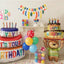 3D Birthday Cake Aluminum Film Balloon Decoration Colored Double Layer Cake 1 Year Old Baby Shower Birthday Party Supplies - Slobuy