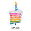 3D Birthday Cake Aluminum Film Balloon Decoration Colored Double Layer Cake 1 Year Old Baby Shower Birthday Party Supplies - Slobuy