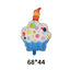 3D Birthday Cake Aluminum Film Balloon Decoration Colored Double Layer Cake 1 Year Old Baby Shower Birthday Party Supplies - Slobuy