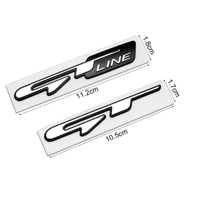 3D Car GT line Design Fender Rear Trunk body Emblem Badge sticker For Peugeot For Kia K9 Forte Ceed Cerato RIO K3 K5 Accessories - Slobuy