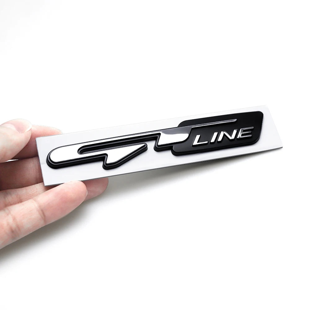 3D Car GT line Design Fender Rear Trunk body Emblem Badge sticker For Peugeot For Kia K9 Forte Ceed Cerato RIO K3 K5 Accessories - Slobuy