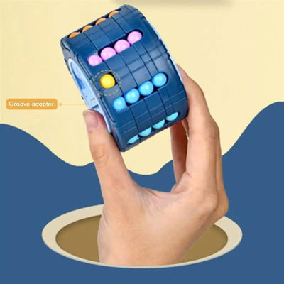 3D Cylinder Cube Toy Magical Bean Gyro Rotate Slide Puzzle Games Relieve Stress Children Educational Montessori Infant Toys Gift - Slobuy