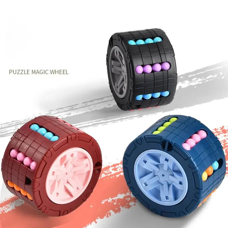 3D Cylinder Cube Toy Magical Bean Gyro Rotate Slide Puzzle Games Relieve Stress Children Educational Montessori Infant Toys Gift - Slobuy