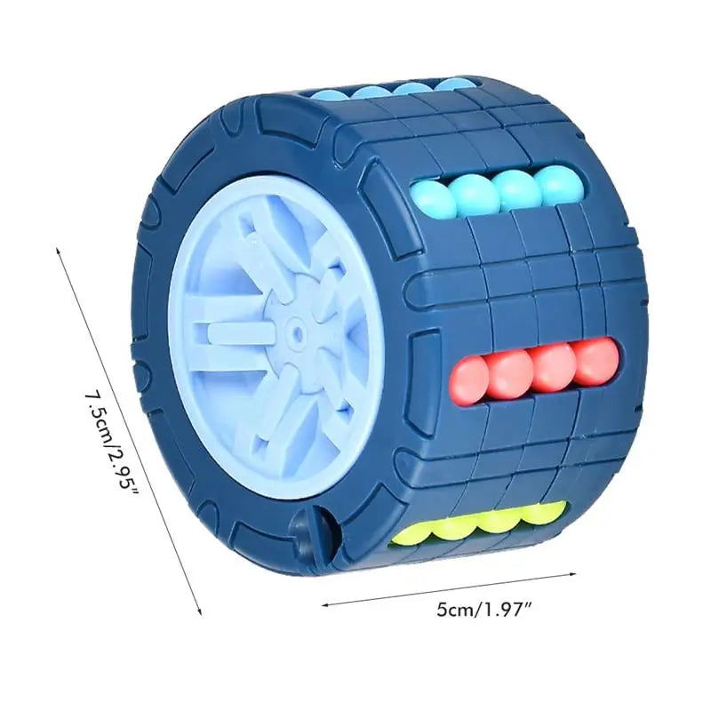 3D Cylinder Cube Toy Magical Bean Gyro Rotate Slide Puzzle Games Relieve Stress Children Educational Montessori Infant Toys Gift - Slobuy