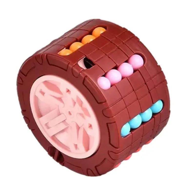 3D Cylinder Cube Toy Magical Bean Gyro Rotate Slide Puzzle Games Relieve Stress Children Educational Montessori Infant Toys Gift - Slobuy