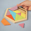 3D Hexagonal Wooden Puzzles Educational Toys For Children Kids Preschool Tangram Board Brain IQ Test Game Montessori Toys Gifts - Slobuy
