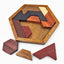3D Hexagonal Wooden Puzzles Educational Toys For Children Kids Preschool Tangram Board Brain IQ Test Game Montessori Toys Gifts - Slobuy