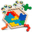 3D Hexagonal Wooden Puzzles Educational Toys For Children Kids Preschool Tangram Board Brain IQ Test Game Montessori Toys Gifts - Slobuy