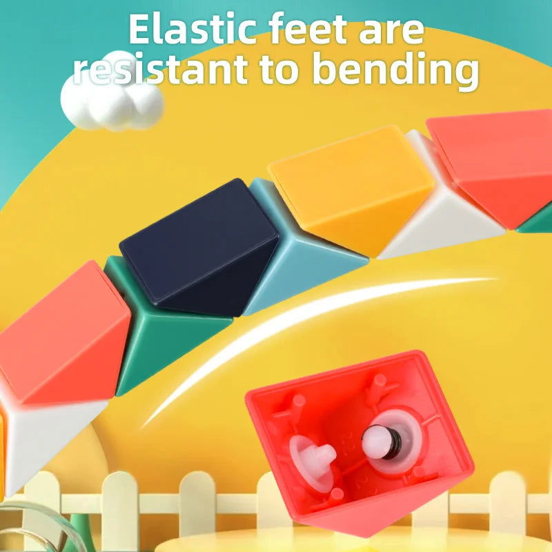 3D Magic Ruler Toys Twisted Puzzle Cubes Children Educational Sensory Toys STEAM Montessori Foldable Magic Ruler For Kids Gifts - Slobuy