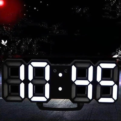 3D Mini Clock LED Digital Wall Clock Desk Clock Electronic Alarm Clock Living Room Wall Clock DIY Kitchen Timer - Slobuy