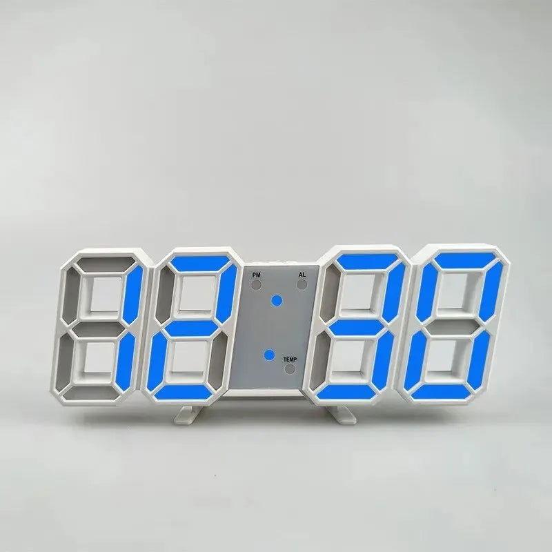 3D Mini Clock LED Digital Wall Clock Desk Clock Electronic Alarm Clock Living Room Wall Clock DIY Kitchen Timer - Slobuy